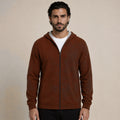 Hooded Wool Cardigan – Brown