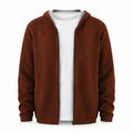 Hooded Wool Cardigan – Brown