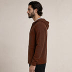 Hooded Wool Cardigan – Brown
