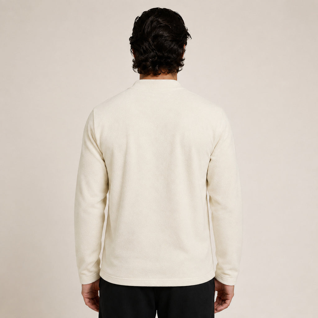 Frog-Button Wool Cardigan – Ivory