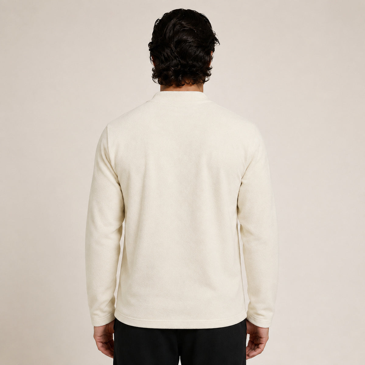 Frog-Button Wool Cardigan – Ivory