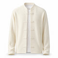 Frog-Button Wool Cardigan – Ivory