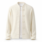 Frog-Button Wool Cardigan – Ivory