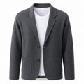 Wool Blazer Cardigan – Charcoal