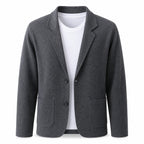 Wool Blazer Cardigan – Charcoal