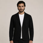 Wool Blazer Cardigan – Black