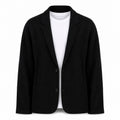 Wool Blazer Cardigan – Black