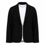 Wool Blazer Cardigan – Black