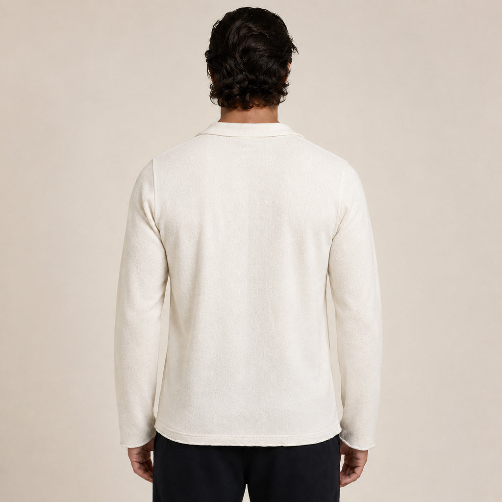 Wool Blazer Cardigan – Ivory