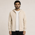 Lightweight Hooded Wool Cardigan – Cream