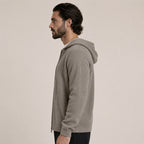 Lightweight Hooded Wool Cardigan – Taupe
