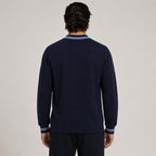 Contrast Textured Zip Wool Cardigan – Sage & Blue