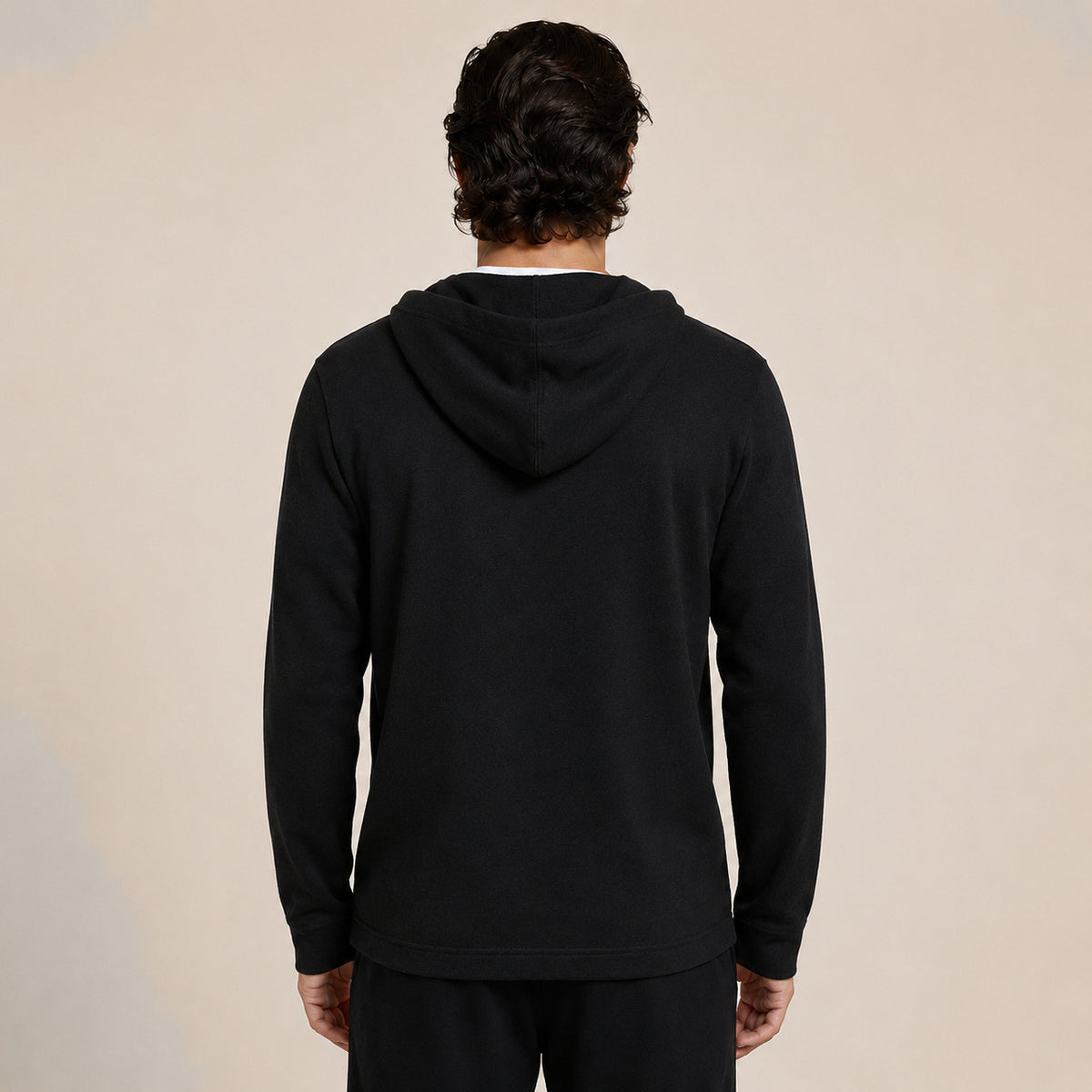Hooded Wool Blazer Cardigan – Black