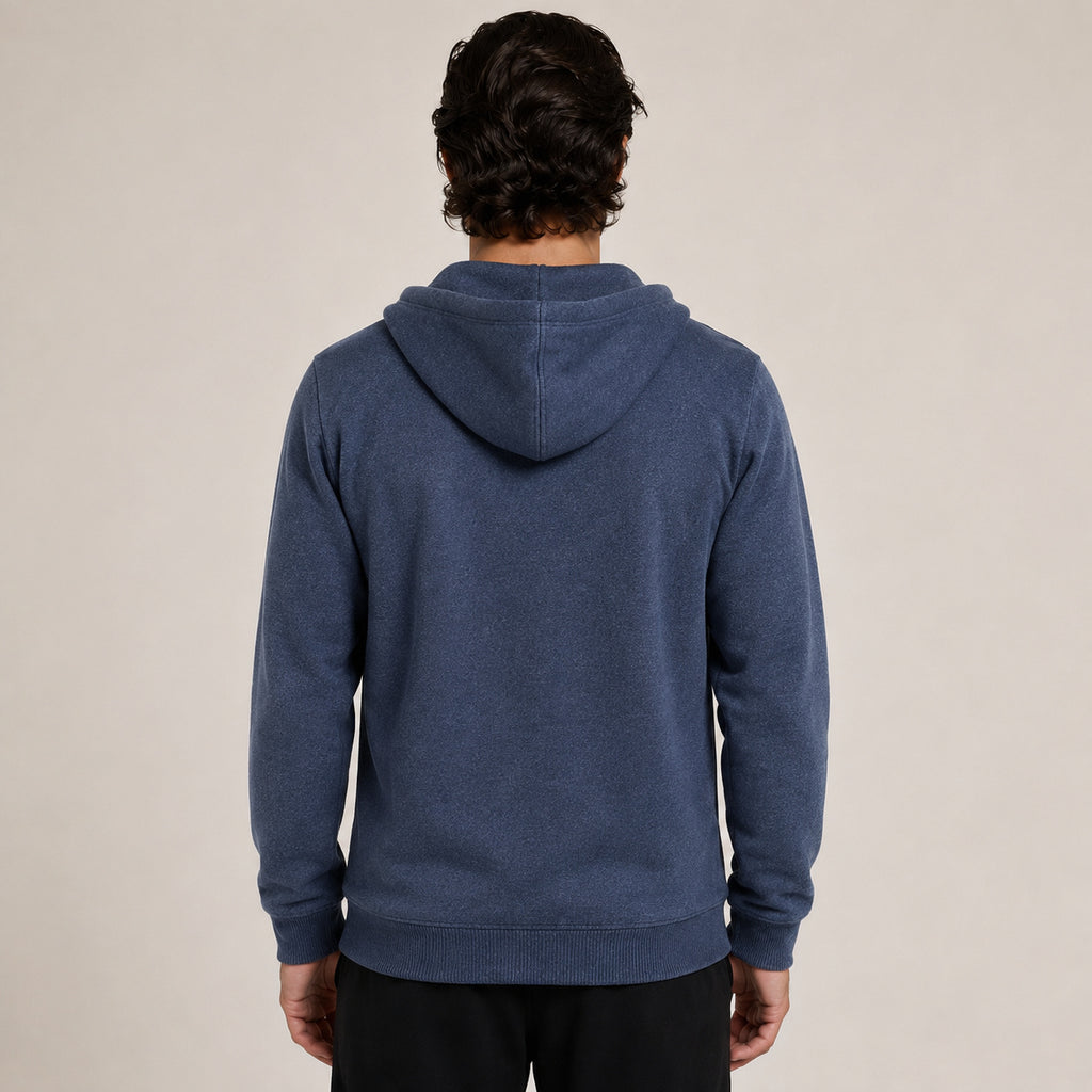 Hooded Wool Blazer Cardigan – Blue