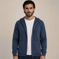 Hooded Wool Blazer Cardigan – Blue