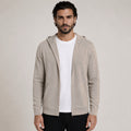 Hooded Wool Blazer Cardigan – Taupe