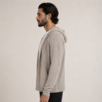 Hooded Wool Blazer Cardigan – Taupe