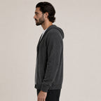 Hooded Wool Blazer Cardigan – Charcoal