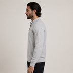 Quarter-Zip Wool Sweater – Light Grey