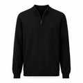 Quarter-Zip Wool Sweater – Black