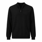 Quarter-Zip Wool Sweater – Black