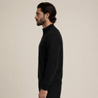 Quarter-Zip Wool Sweater – Black