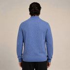 Quarter-Zip Wool Sweater – Blue