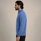 Quarter-Zip Wool Sweater – Blue