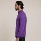 Quarter-Zip Wool Sweater – Purple