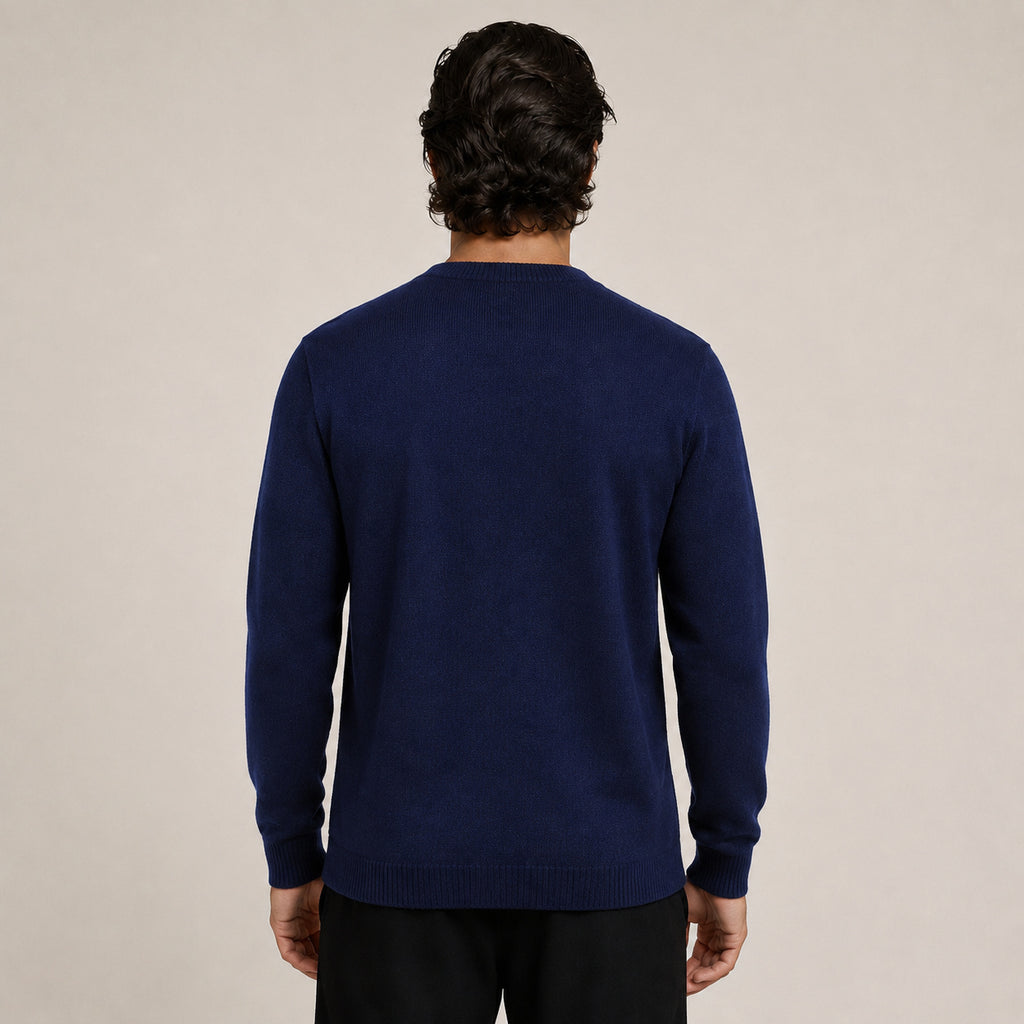 Button Wool Cardigan – Navy
