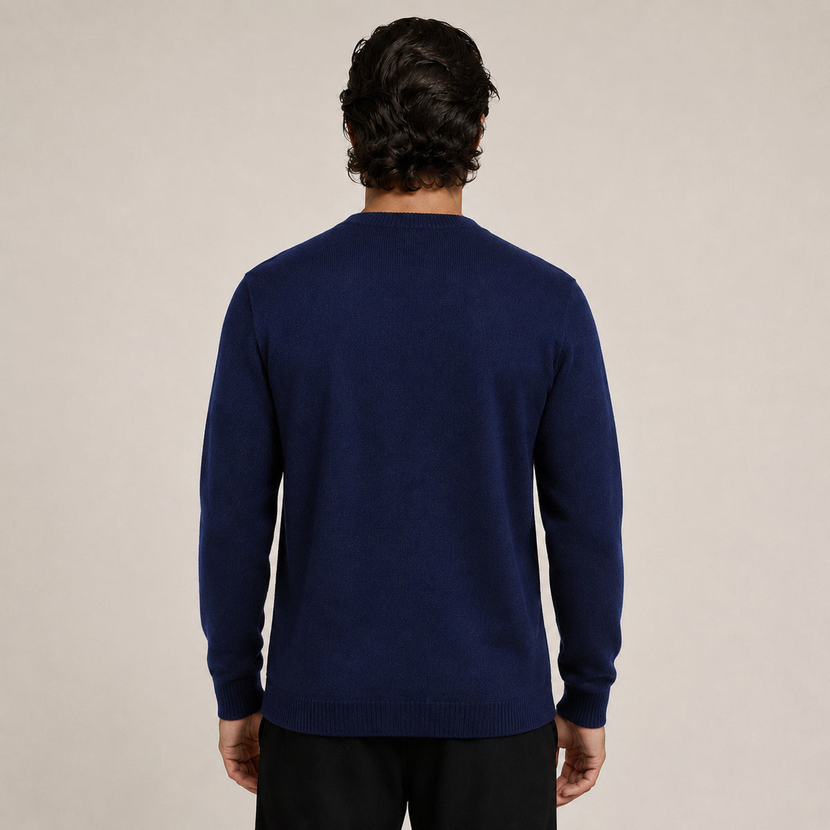 Button Wool Cardigan – Navy