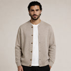 Button Wool Cardigan – Taupe