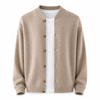 Button Wool Cardigan – Taupe