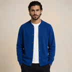 Button Wool Cardigan – Blue