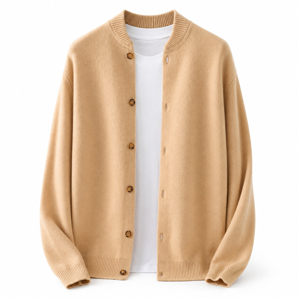 Button Wool Cardigan – Beige