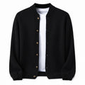 Button Wool Cardigan – Black