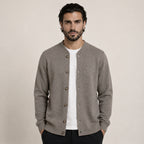 Button Wool Cardigan – Brown