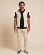 Reversible Motion Gilet — Black & Cream - ELOROGilet