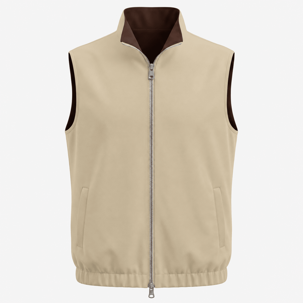 Reversible Motion Gilet — Brown & Warm Stone - ELOROGilet