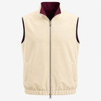 Reversible Motion Gilet — Burgundy & Cream - ELOROGilet