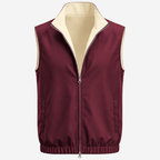 Reversible Motion Gilet — Burgundy & Cream - ELOROGilet