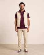 Reversible Motion Gilet — Burgundy & Cream - ELOROGilet