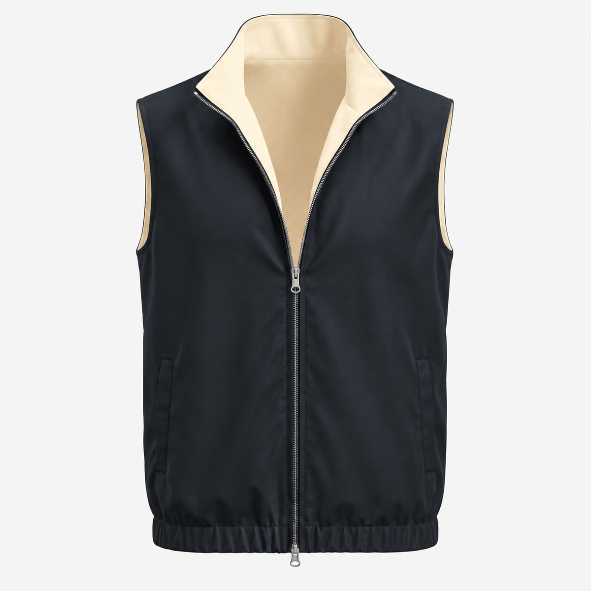 Reversible Motion Gilet — Navy & Cream - ELOROGilet
