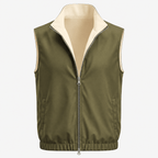 Reversible Motion Gilet — Olive & Cream - ELOROGilet