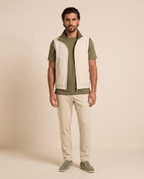 Reversible Motion Gilet — Olive & Cream - ELOROGilet