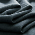 Cashmere Short-Sleeve Button Polo – Slate Blue
