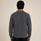 Textured Zip Wool Cardigan – Charcoal - ELORO