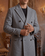 The Double-Breasted Wool Coat – Grey - ELOROCoats
