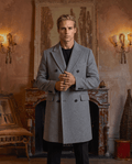 The Double-Breasted Wool Coat – Grey - ELOROCoats