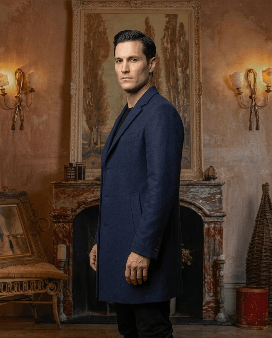 The Short Wool Coat – Navy - ELOROCoats